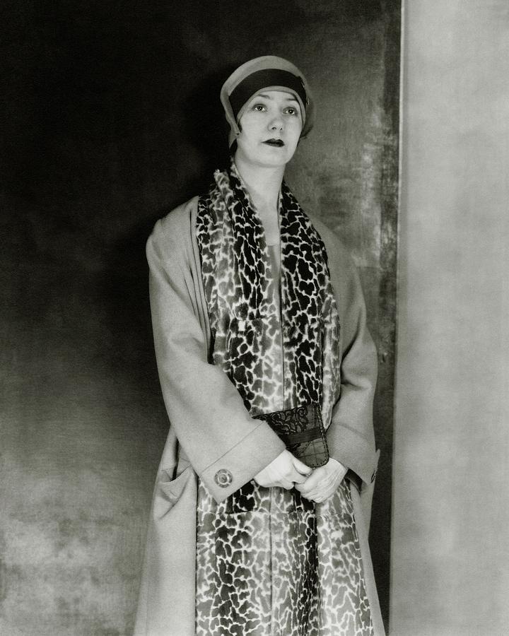 Lynn Fontanne Wearing A Scarf Photograph by Charles Sheeler