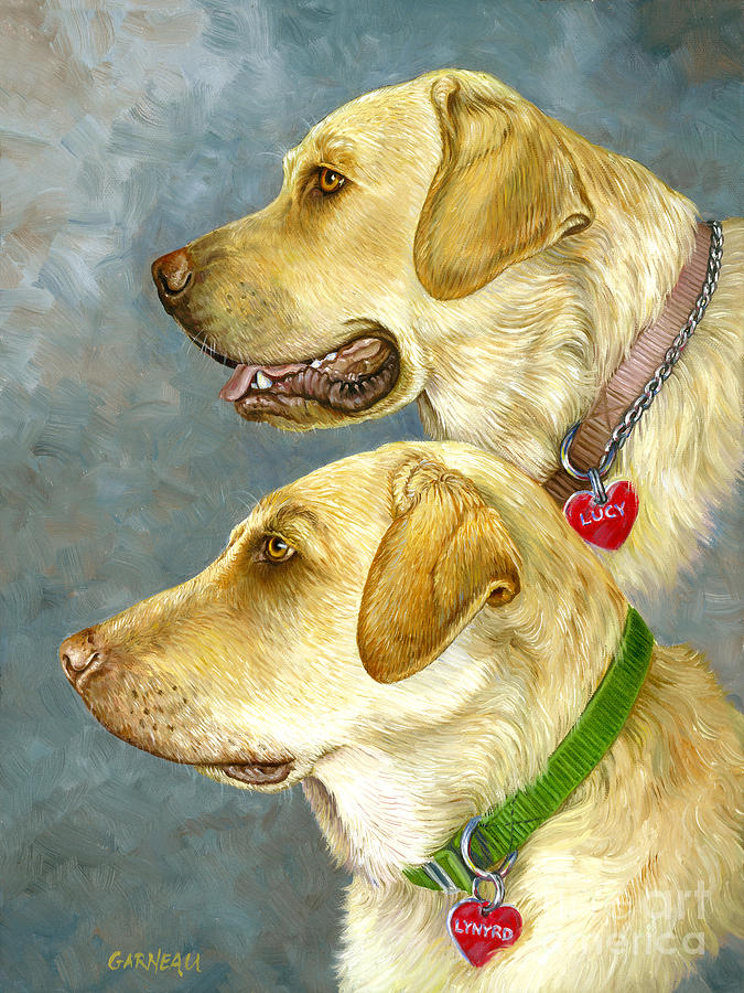 Dog Painting - Lynyrd and Lucy by Catherine Garneau