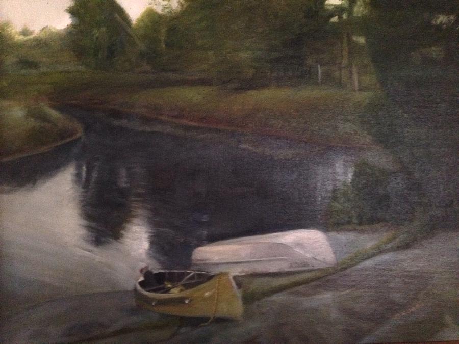 Moose River Painting - Lyons Falls - Moose River by Sheila Mashaw Moose River Painting - Lyons Falls - Moose River by Sheila Mashaw
