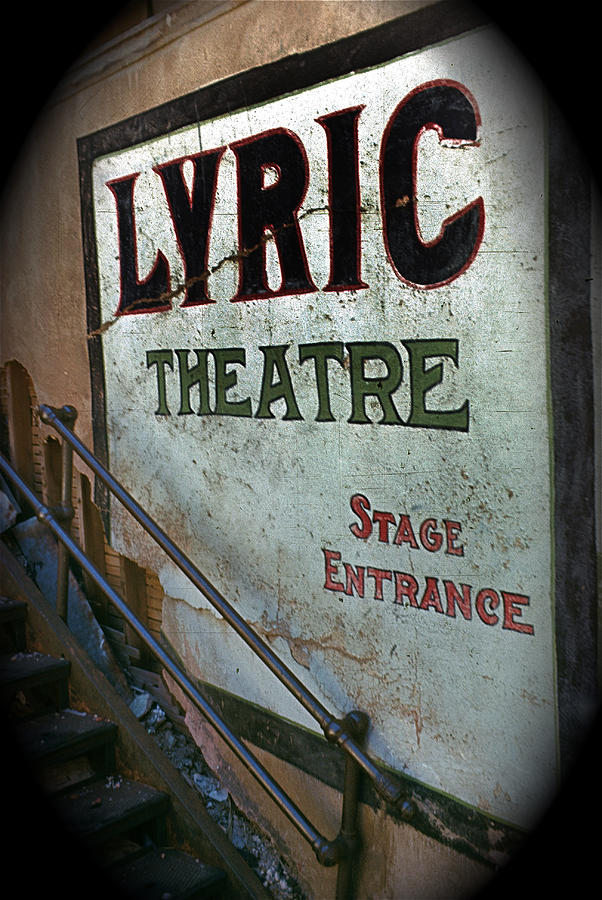 Lyric Theater wall sign Bisbee Arizona 1967 Photograph by David Lee Guss