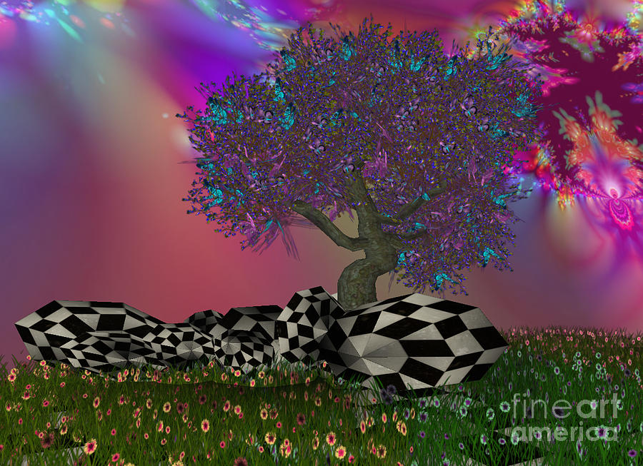 Lyrical tree Digital Art by Susanne Baumann