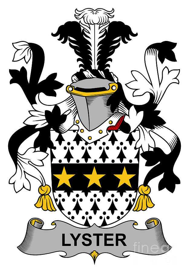Irish Digital Art - Lyster Coat of Arms Irish by Heraldry