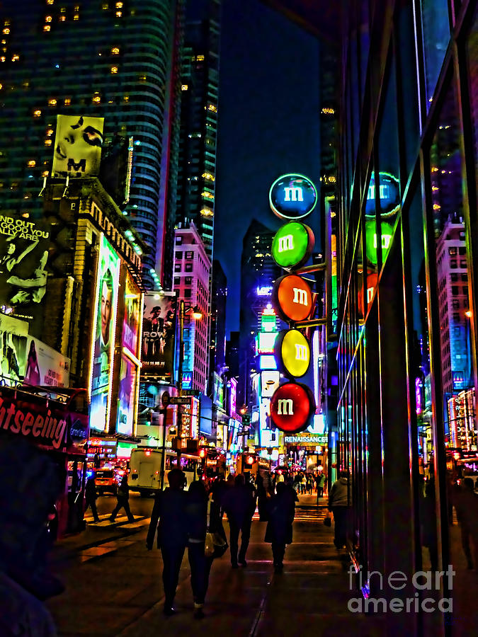 New York City Photograph - m and m store NYC by Jeff Breiman