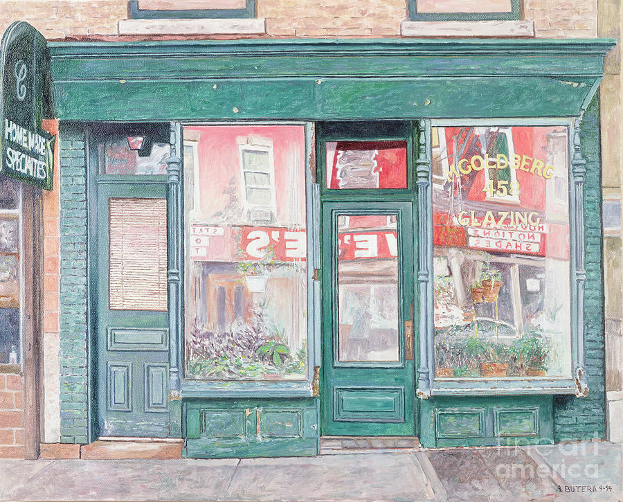 M Goldberg Glazing Court St Brooklyn New York Painting by Anthony M Goldberg Glazing Court St Brooklyn New York Painting by Anthony