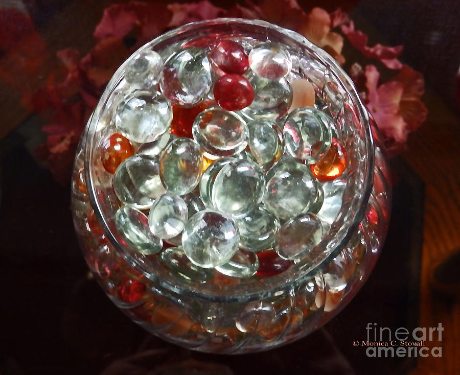 M Still Life Collection Glass Beads Glass Jar No. SLC28 Photograph by Monica C Stovall