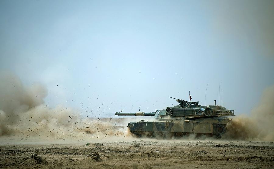 M1a1 Abrams Tank Firing A Missile Photograph by Us Department Of Defense/science Photo Library