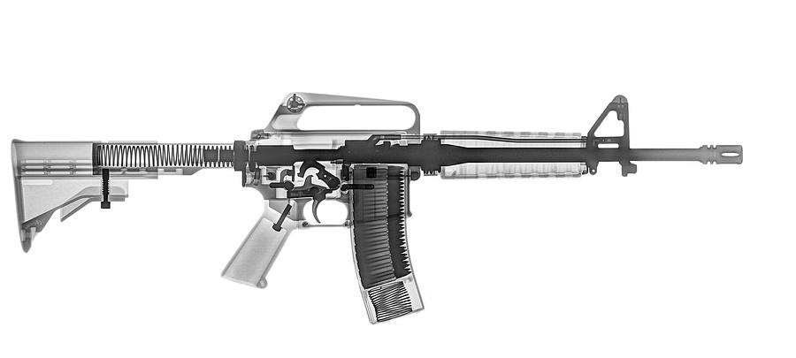 M4 (m16a2) Assault Rifle Under X-ray Photograph by Photostock-israel/science Photo Library