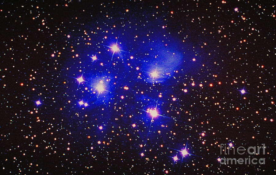 M45 Pleaides Star Cluster The Seven Photograph by John Chumack
