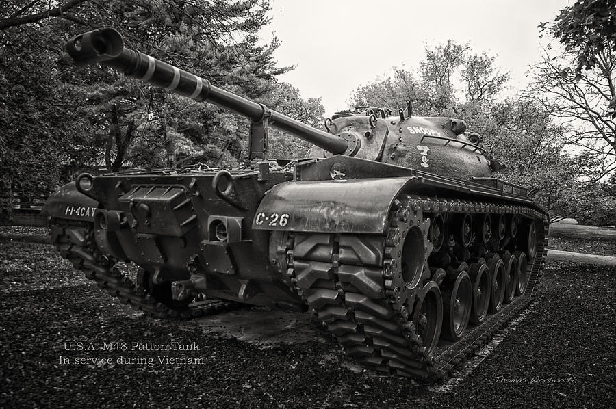 M48 Patton Tank Front View Photograph by Thomas Woolworth