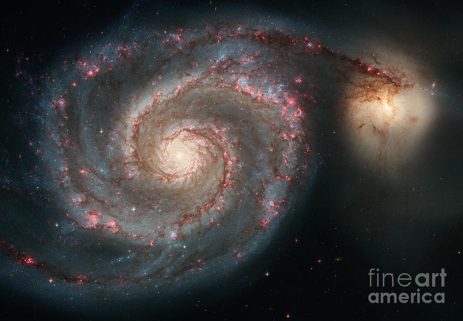 M51, Ngc 5194, Whirlpool Galaxy Photograph by Science Source