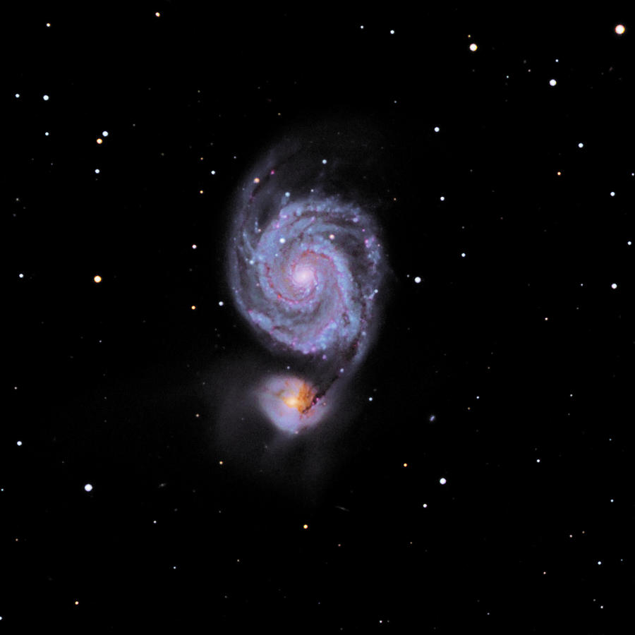 M51--The Whirlpool Galaxy Photograph by Alan Vance Ley