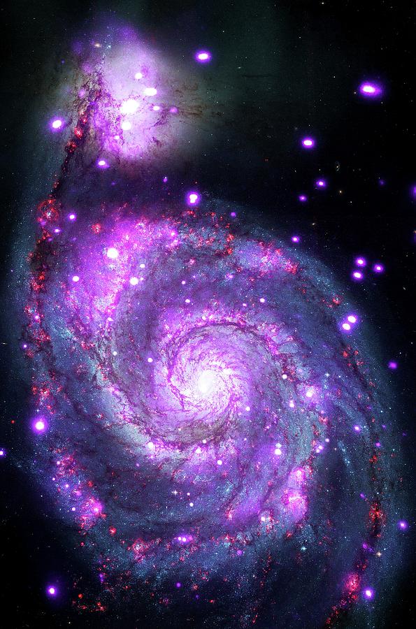 M51 Whirlpool Galaxy Photograph by Nasa/cxc/wesleyan Univ./r.kilgard, Et Al/stsci