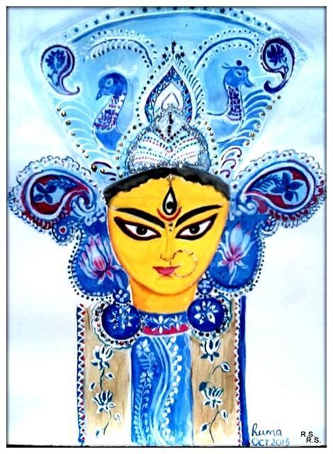 Ma Durga Painting by Ruma Sen - Fine Art America