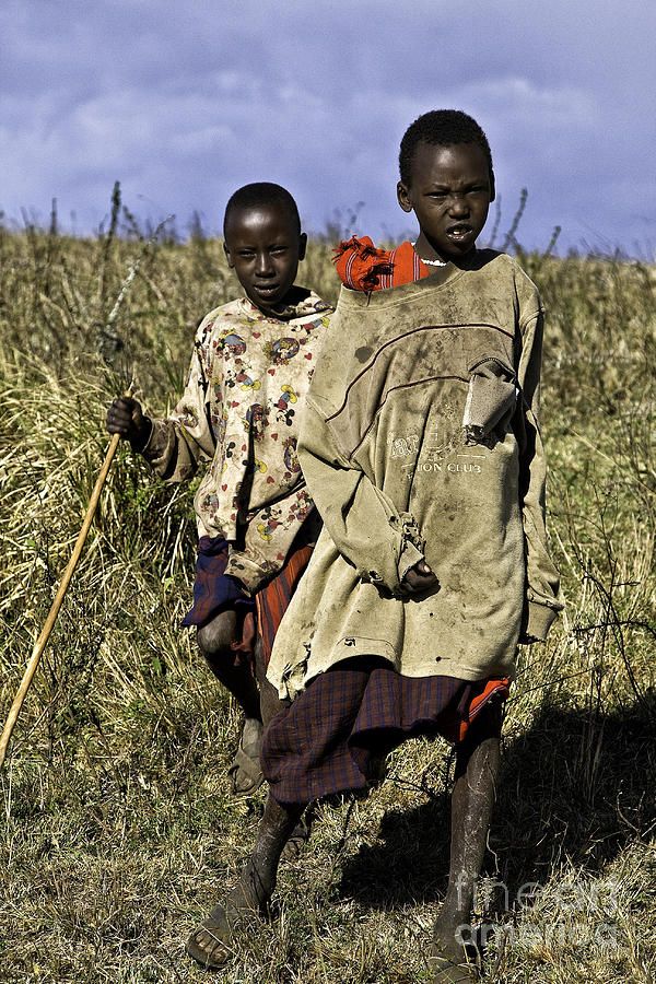 Maasai Boys Photograph by Timothy Hacker