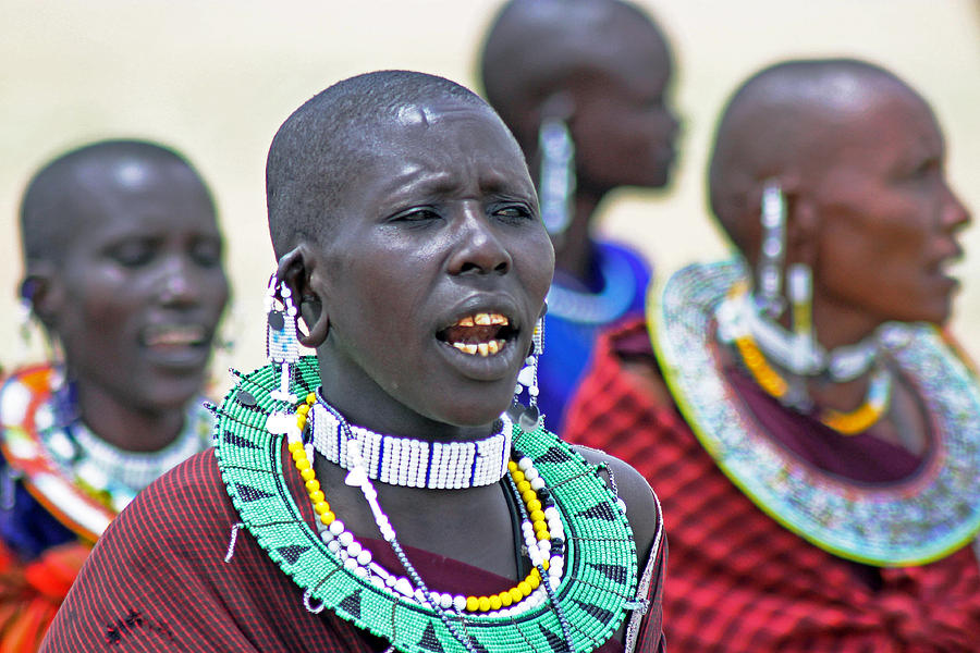 Maasai dancers Photograph by Tony Murtagh