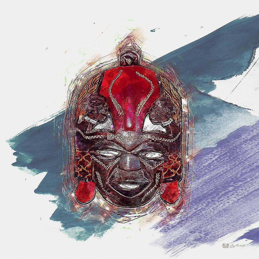 Maasai Mask - The Rain God Ngai Digital Art by Serge Averbukh