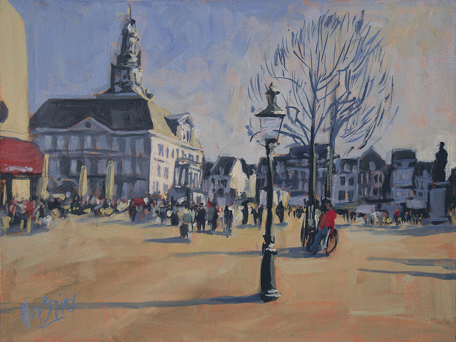 Maastricht on the last day of 2014 Painting by Nop Briex