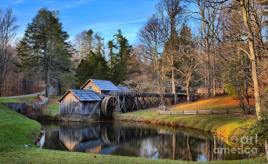 Mabry Grist Mill Sunset Photograph by Adam Jewell
