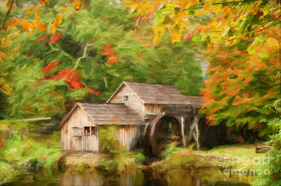 Mabry Mill Autumn Photograph by Darren Fisher