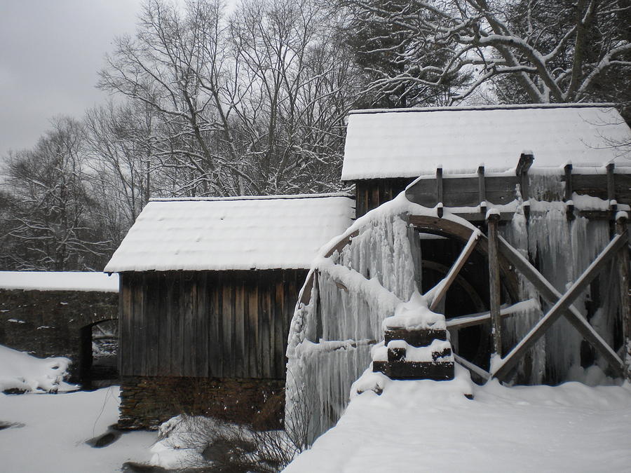 Mabry Mill Frozen Over Photograph by Diannah Lynch