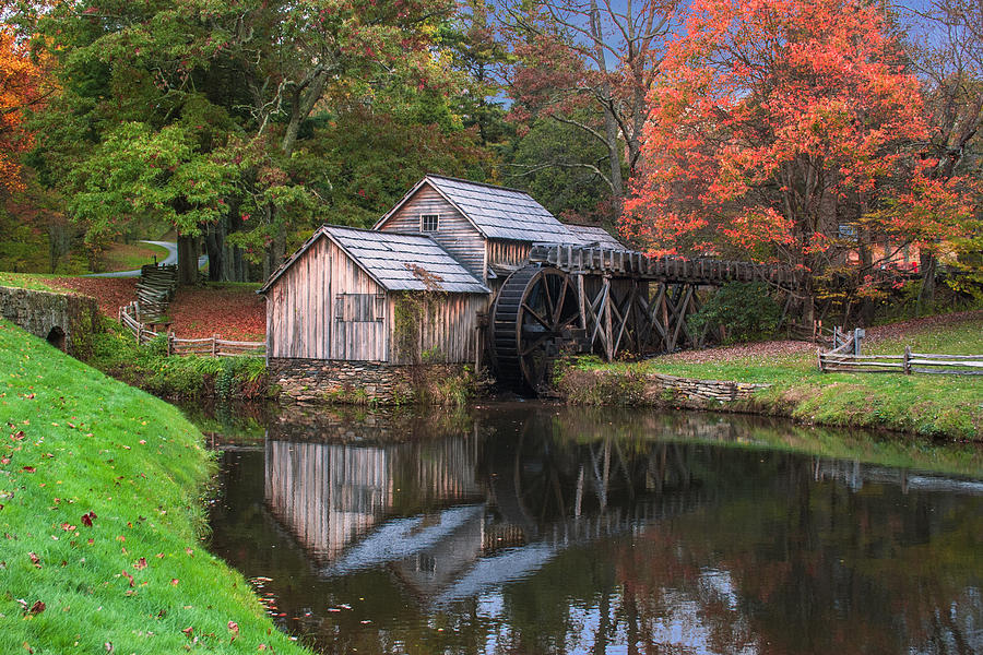 Mabry Mill in the Autumn Photograph by Mary Almond