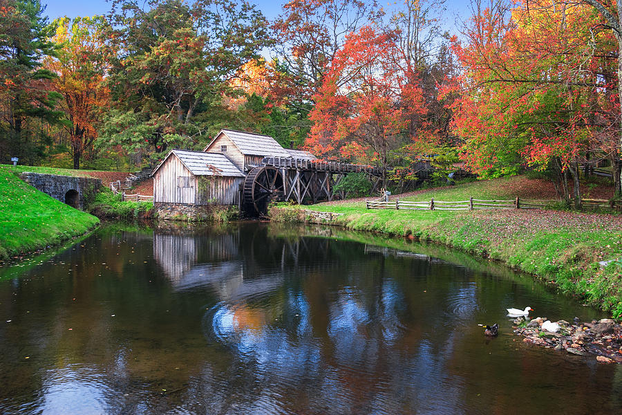 Mabry Mill Reflections Photograph by Mary Almond