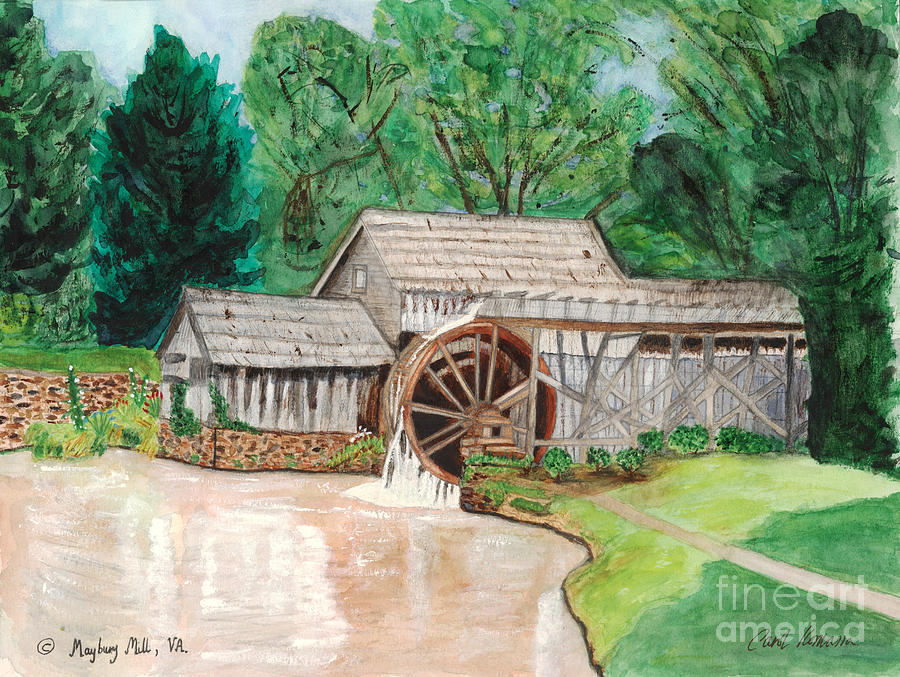 Mabry Mill  Virginia Painting by Carol Komassa