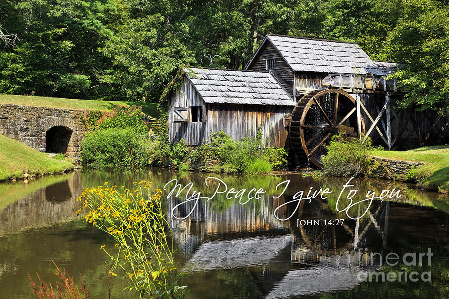 Mabry Mill with Scripture Photograph by Jill Lang