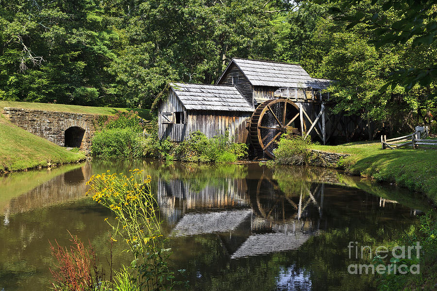 Mabry Mill with Summer Reflections Photograph by Jill Lang