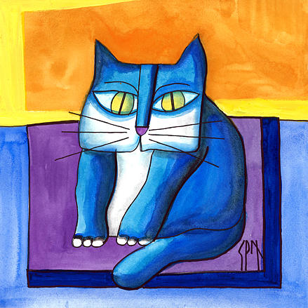Still Life Painting - Mac-cats 7 by Saso  Petrosevski Novak - SPN