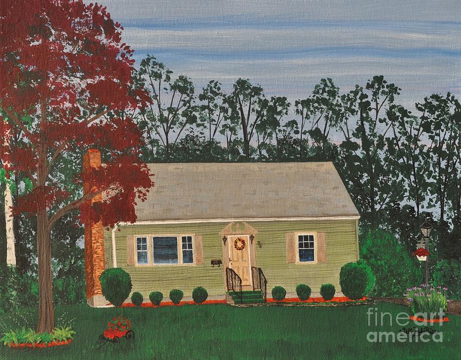 Summer Painting - Mac Family Home by Sally Tiska Rice