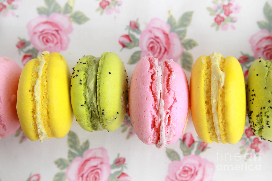 Cake Photograph - Macarons by Isabel Poulin