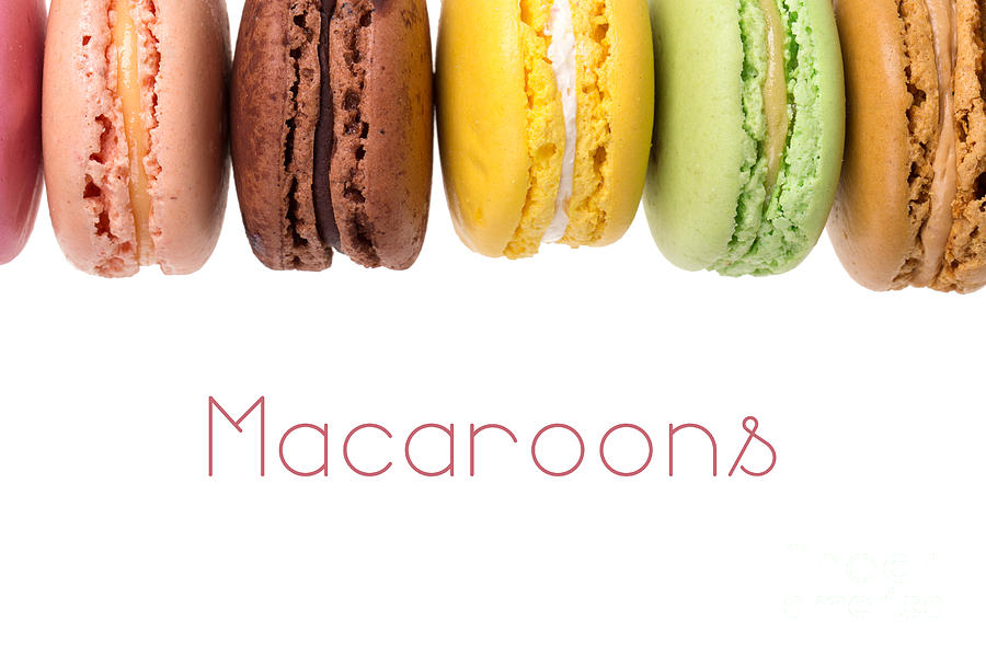 Macaroons isolated Photograph by Jane Rix