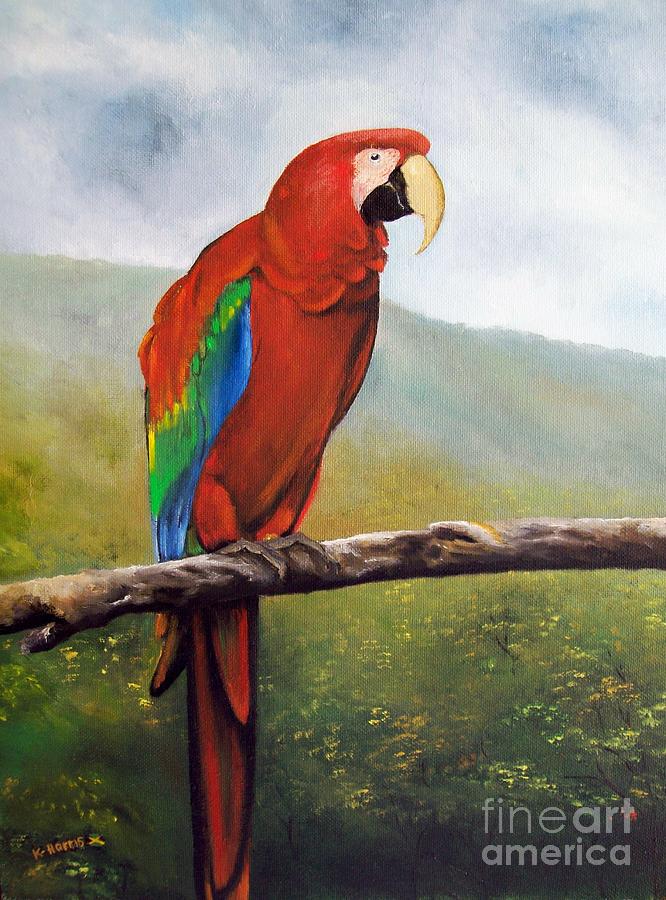 Macaw Painting by Kenneth Harris