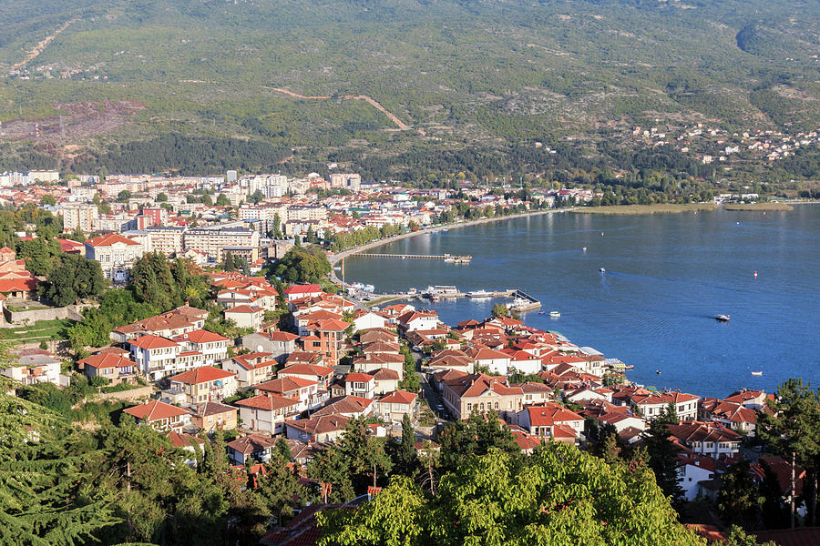 Balkan Photograph - Macedonia, Ohrid And Lake Ohrid, Ohrid by Emily Wilson