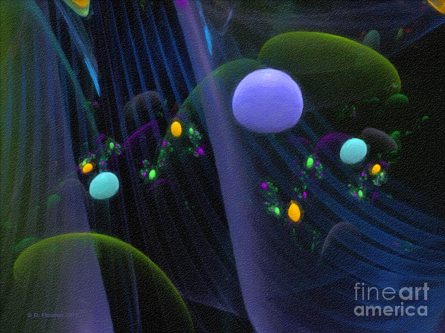 Abstract Digital Art - Machinations of the Mind Fractal  by Dee Flouton