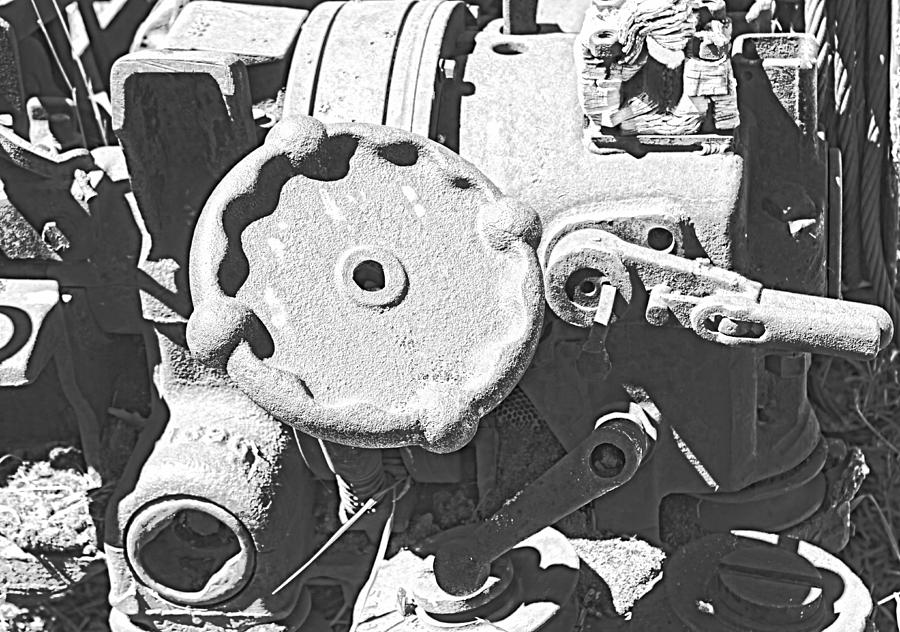 Machine Abstract BW  Photograph by Cathy Anderson