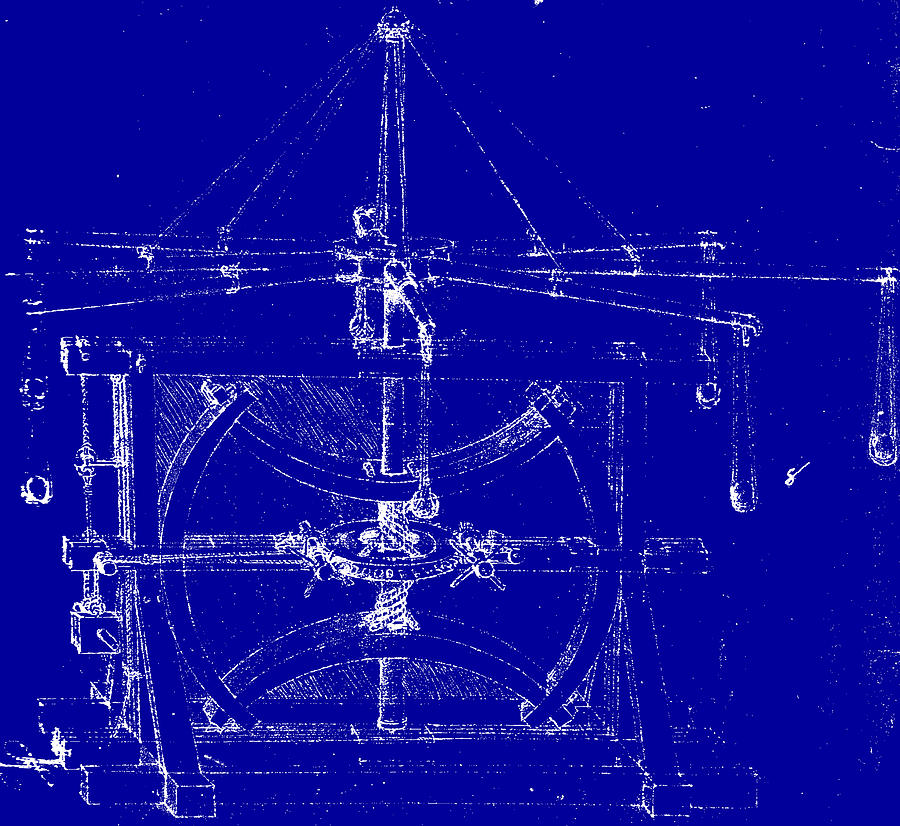 Leonardo Da Vinci Drawing - Machine Blueprint by    