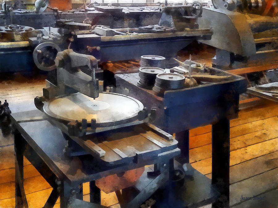 Tool Photograph - Machine Shop With Punch Press by Susan Savad