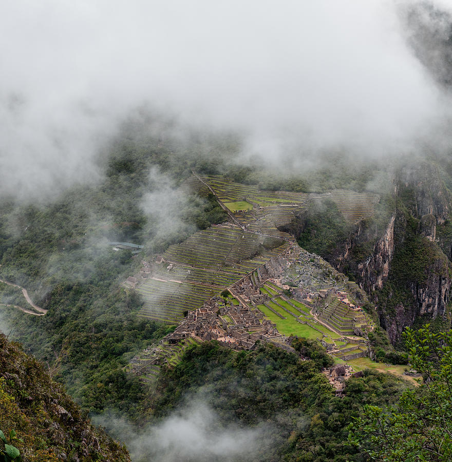 Machu Picchu in clouds Photograph by U Schade
