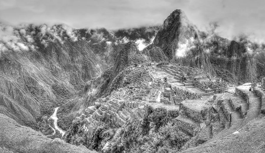 Machu Picchu - Peru / Black And White Photograph by Simon ...