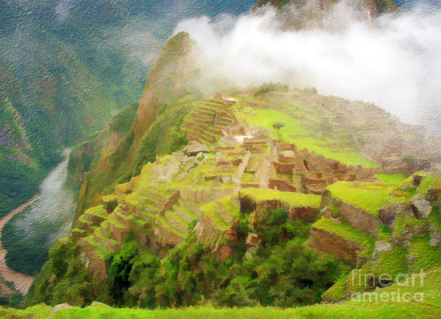 Machu Picchu Textured 2 Photograph by Chris Thaxter