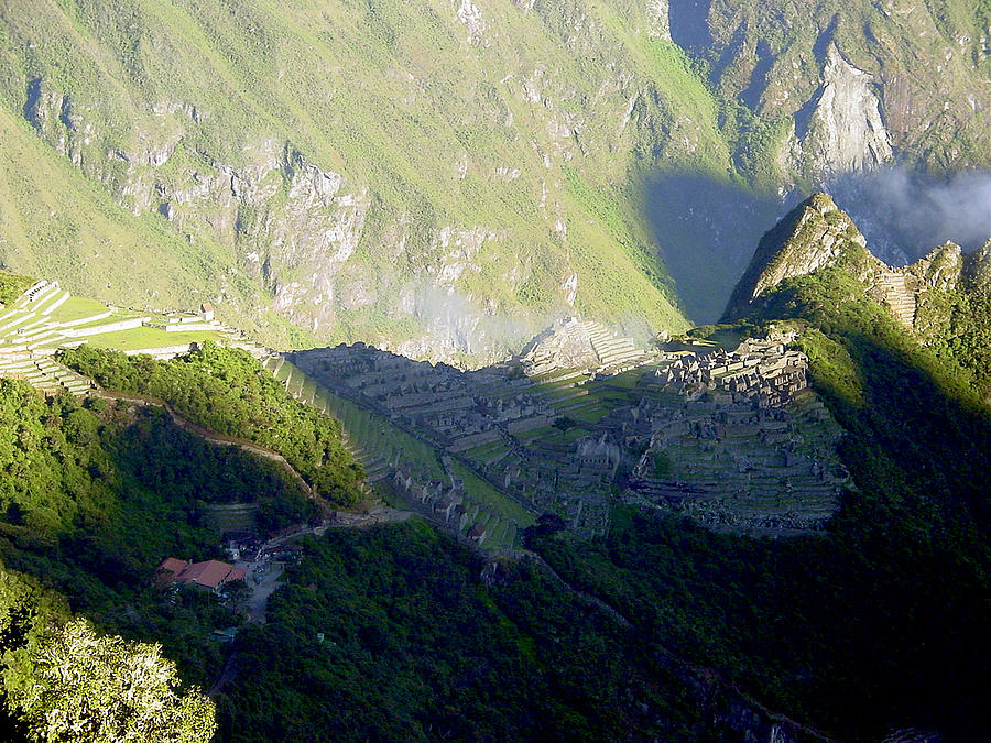 Landmark Photograph - Machu Picchu Viewed from Intipunku  by Roger Burkart