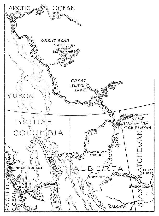 Mackenzie Map Drawing By Granger - Pixels