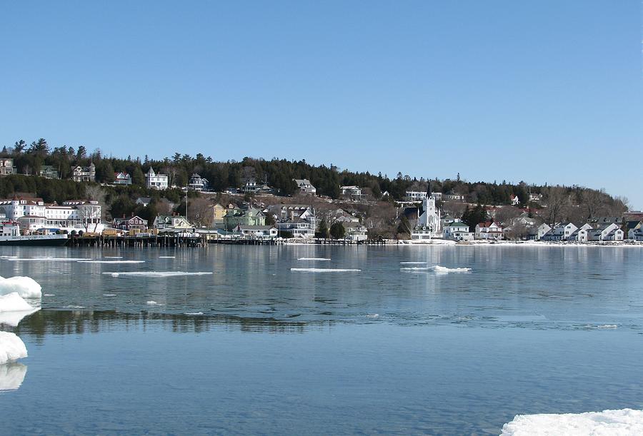 Mackinac Island in winter - Ste. Annes Church Photograph by Keith Stokes