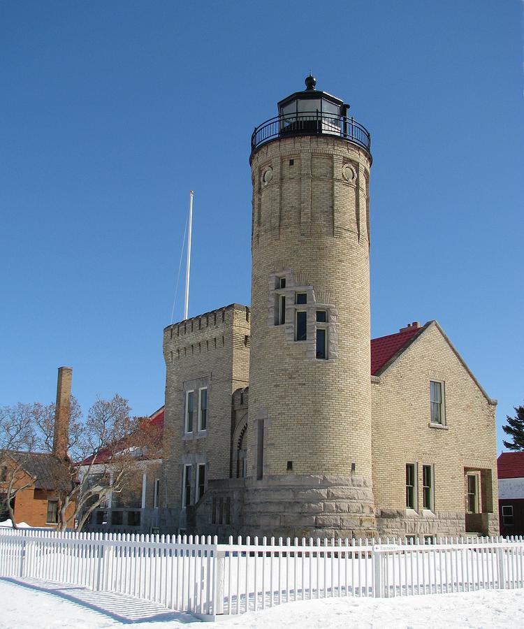 Mackinac Point Light in Winter Photograph by Keith Stokes