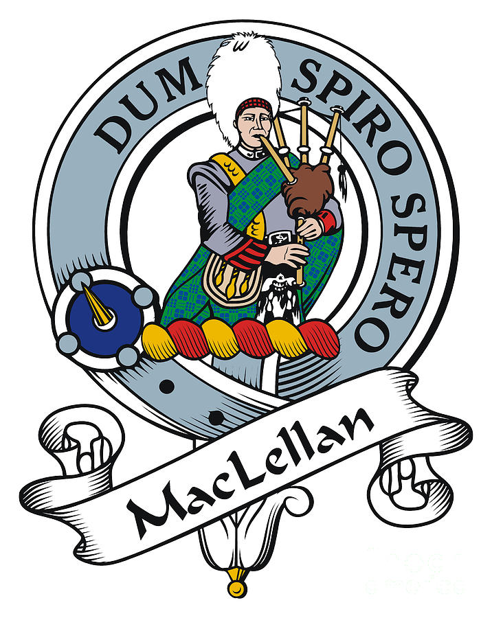 Clan Digital Art - MacLellan Clan Badge by Heraldry
