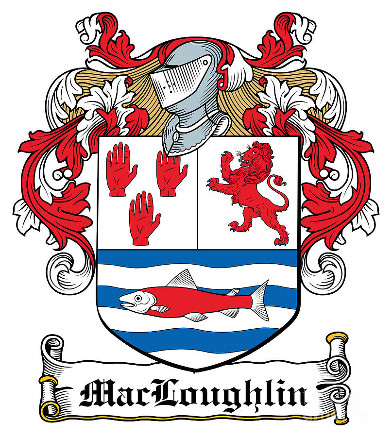 MacLoughlin Coat of Arms Irish Digital Art by Heraldry - Fine Art America