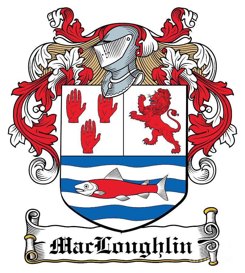 Macloughlin Coat Of Arms Irish Digital Art By Heraldry Fine Art America