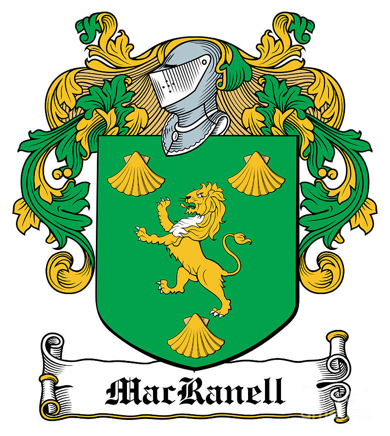 Irish Digital Art - MacRanell Coat of Arms Leitrim Ireland by Heraldry